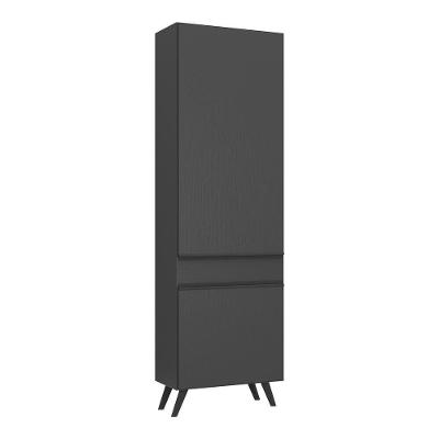 Paneleiro 2 Portas 62cm Veneza Multimóveis V3746 Preto Preto