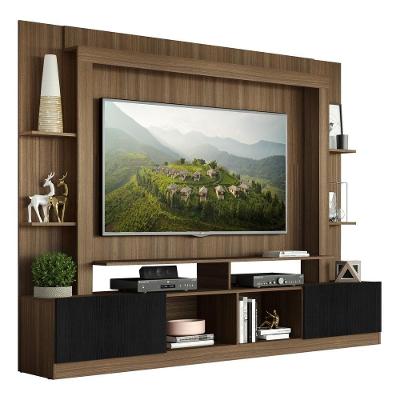 Rack Estante Painel Suporte Tv 65´´ Madeirado/Preto
