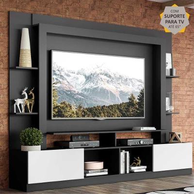 Rack Estante Painel Suporte Tv 65´´ Preto/Branco
