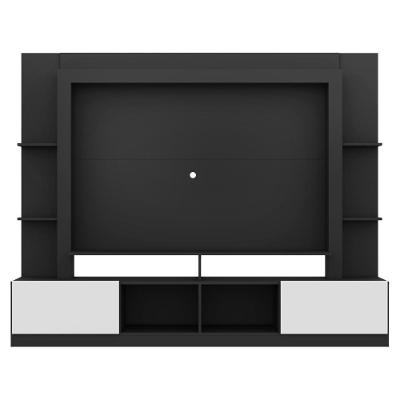 Rack Estante com Painel Tv 65 e 2 Portas Oslo Preto branco