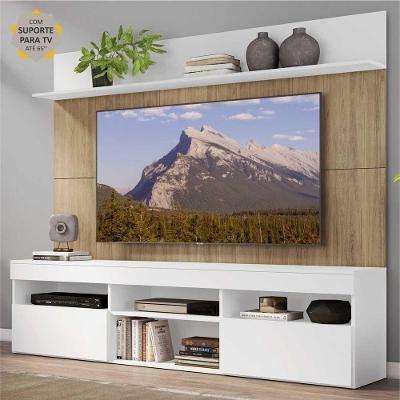 Rack com Painel TV 65'' Madri Multimóveis Branco Rustic