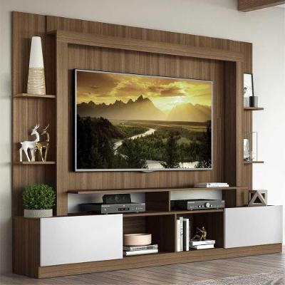 Rack Com Painel Tv 65" Madeirado/Branco