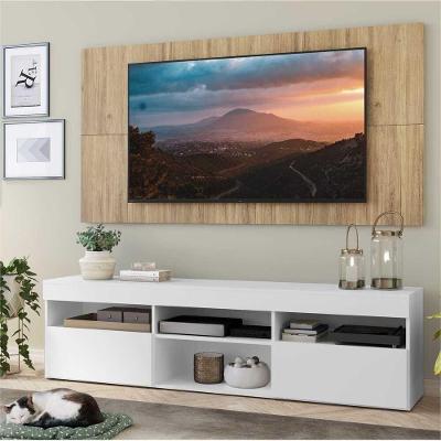 Rack Painel TV 65'' e 2 portas Londres Multimóveis Branco
