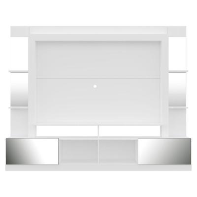 Rack Estante com Painel Tv 65 e Espelho Oslo Branco tenerife