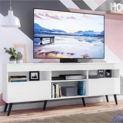Rack Tv 65'' Com Pés Retrô E 2 Portas Paris Multimóveis