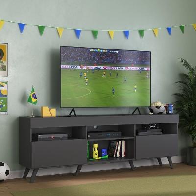 Rack Tv 65" Retrô e 2 Portas Espanha Mp3327 Preto