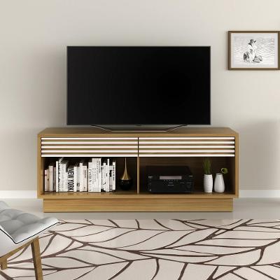 Rack Tv 42" Com 2 Gavetas Cr45009 Natural/Off White