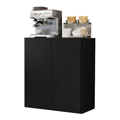 Aparador Buffet 2 Portas Suspenso Veneza Multimóveis V3608 Preto Preto