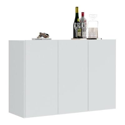 Aparador Buffet 3 Portas Suspenso Veneza Multimóveis V1008 Branco Branco