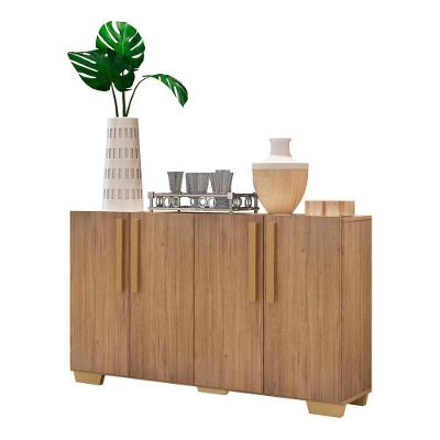 Aparador Buffet 4 Portas Com Pés Quadrados Viena V3607 Rustic/Natural Rustic/Natural