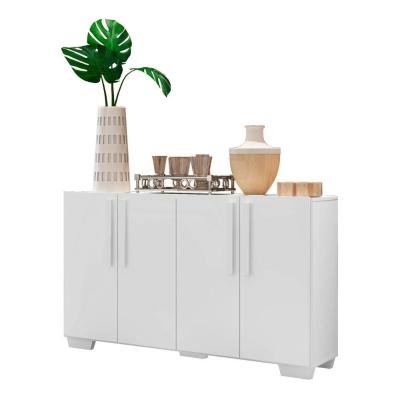 Aparador Buffet 4 Portas Com Pés Quadrados Viena V3607 Branco Branco