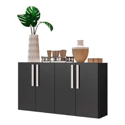 Aparador Buffet 4 Portas Viena Preto/branco
