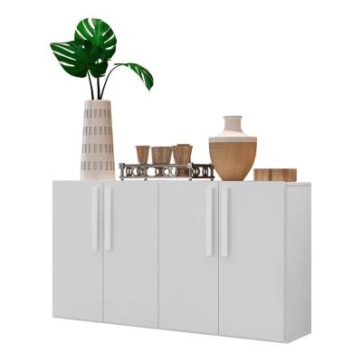 Aparador Buffet 4 Portas Suspenso Viena V3605 Branco Branco