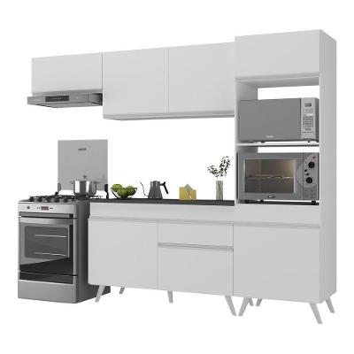 Armário De Cozinha Compacta 252cm Veneza Multimóveis Branco