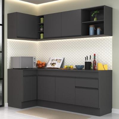 Armário De Cozinha Compacta De Canto Mp2093.895 Preto