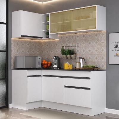 Armário De Cozinha Compacta De Canto Mp2091.964 Branco/Preto