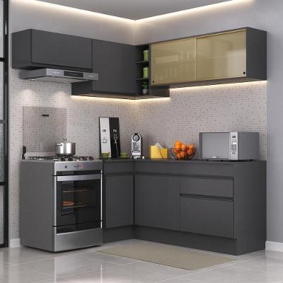 Armário De Cozinha Completa De Canto Mp2094.895 Preto