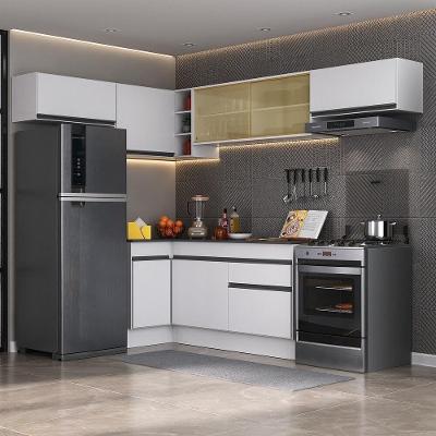 Armário De Cozinha Completa De Canto Mp2095.964 Branco/preto