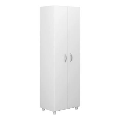 Armário Multiuso para Lavanderia com Porta Vassouras Branco