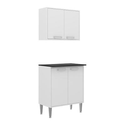 Armário de Cozinha e Balcão com 2 Portas Xangai Branco