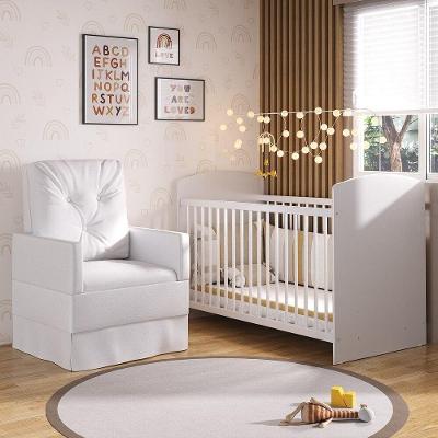 Berço Com Poltrona De Amamentação Ana Lívia Mp4069 Branco Branco