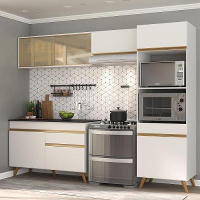 Cozinha Compacta 4 peças Armário e Balcão Multimóveis Branca