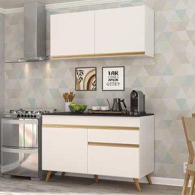 Cozinha Compacta 2 Pç c/ Armário E Balcão Multimóveis Branca
