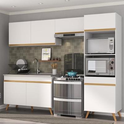 Cozinha Compacta 4 Peças Com Armário E Balcão Branca
