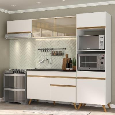 Cozinha Compacta 4 peças Armário e Balcão Multimóveis Branca