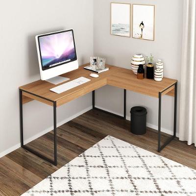 Escrivaninha/Mesa Escritório De Canto Cr25054 Amendoa/Preta