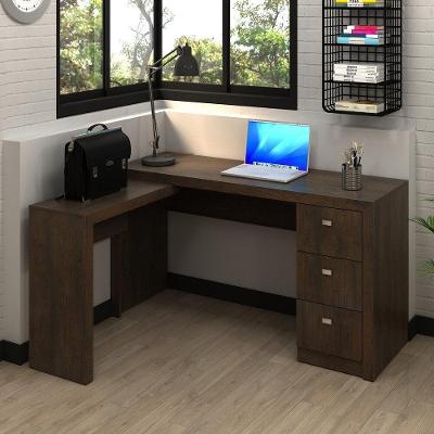Escrivaninha/Mesa Escritório De Canto Cr25011 Rústica