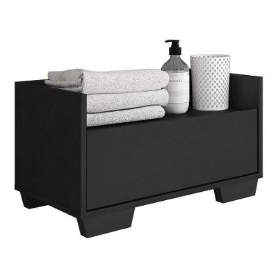 Gabinete Armário Banheiro 60Cm Multimóveis V3625 Preto Preto