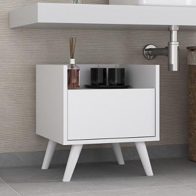 Gabinete Armário Banheiro 40 Cm Com Pés Retrô Multimóveis Mp5037 Branco