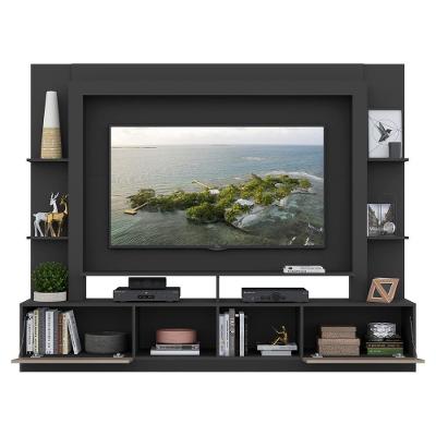 Estante Com Suporte Para Tv Até 65´´ Oslo Fg3386 Preta/lacca Fumê