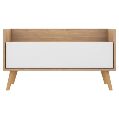 Gabinete De Banheiro Retrô 80 Cm Fg5000 Rustic/branco/natural