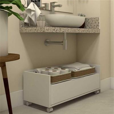 Gabinete De Banheiro Com Rodízios 80 Cm Fgl2608 Branco