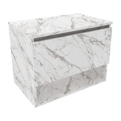 Gabinete Banheiro 1 Porta 60Cm Suspenso Multimóveis Vcr10086 Mármore Branco Mármore Branco