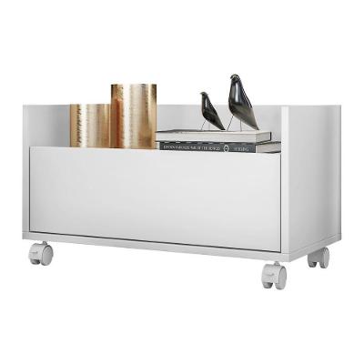 Mesa De Cabeceira 80 Cm C/ Rodízios Multimóveis Branca