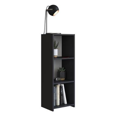 Mesa De Cabeceira Com Prateleiras Multimóveis Cr35101 Preta Preto