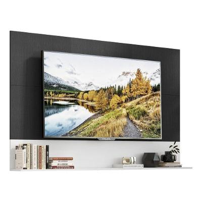 Painel Tv 65" Com Prateleira Amsterdã Up Multimóveis V3641 Preto/Branco Preto/Branco