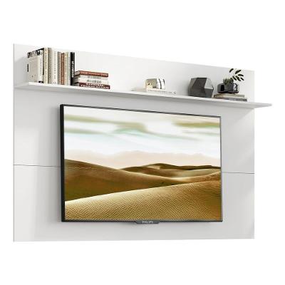 Painel Tv 65" Com Prateleira Amsterdã Plus Multimóveis V3363 Branco Branco