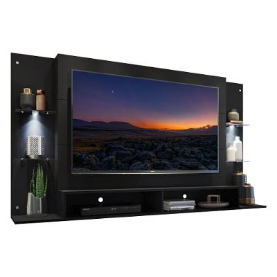 Painel Tv 60" Com 2 Leds Vegas Multimóveis V3394 Preto Preto