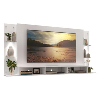Painel Tv 65" Com 2 Leds Vegas Premium Multimóveis V3675 Branco Branco