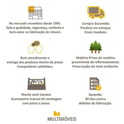 Rack Com Painel E Suporte Para Tv Até 65´´ Madri Fg3366 Branco/rustic