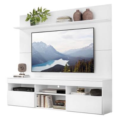 Rack Com Painel E Suporte Tv 65" Madri Multimóveis V3366 Branco Branco