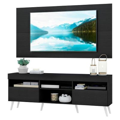 Rack com Painel Tv até 65" Pés Retrô 2 Portas Multimóveis