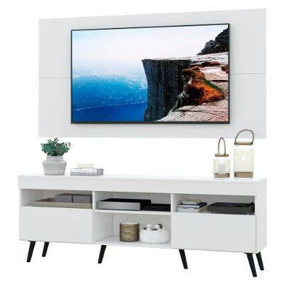 Rack com Painel Tv até 65" Pés Retrô 2 Portas Multimóveis