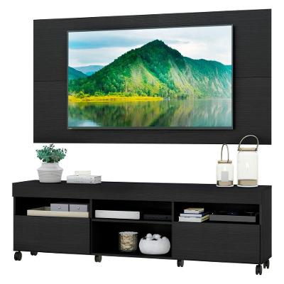 Rack com Painel Tv até 65" com Rodízios 2 Portas Multimóveis