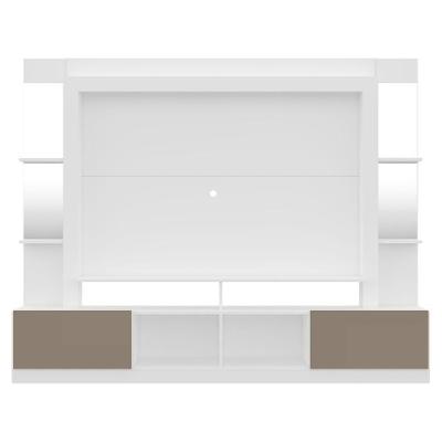 Rack com Painel Tv 65 Prateleiras com Espelho Oslo Branco