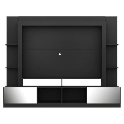 Rack com Painel Tv 65 Portas com Espelho Oslo Preto